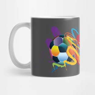 Soccer Ball with Brush Strokes Mug